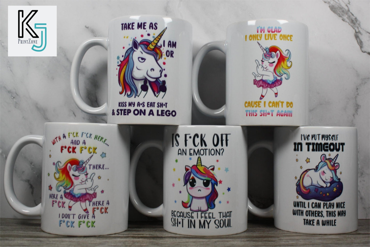 Adult Unicorn Mug Designs